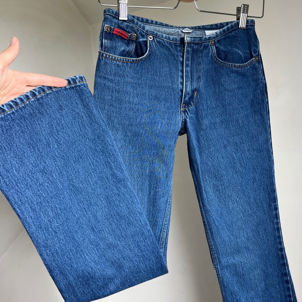 Vintage 90s Low Rise Bootcut Flare Leg Jeans Size 3 26 Blue Denim Y2K Streetwear